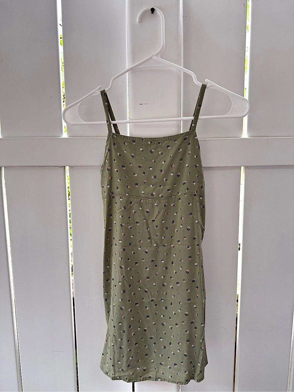 Cat and Jack Floral Girls Midi Dress in Green